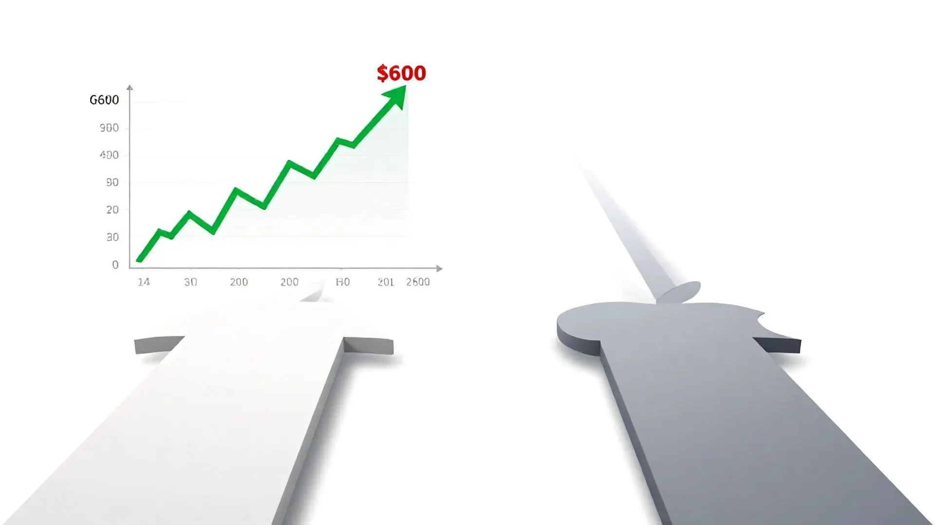 4. 애플과의 격차 확대, 그리고 600달러 목표 주가