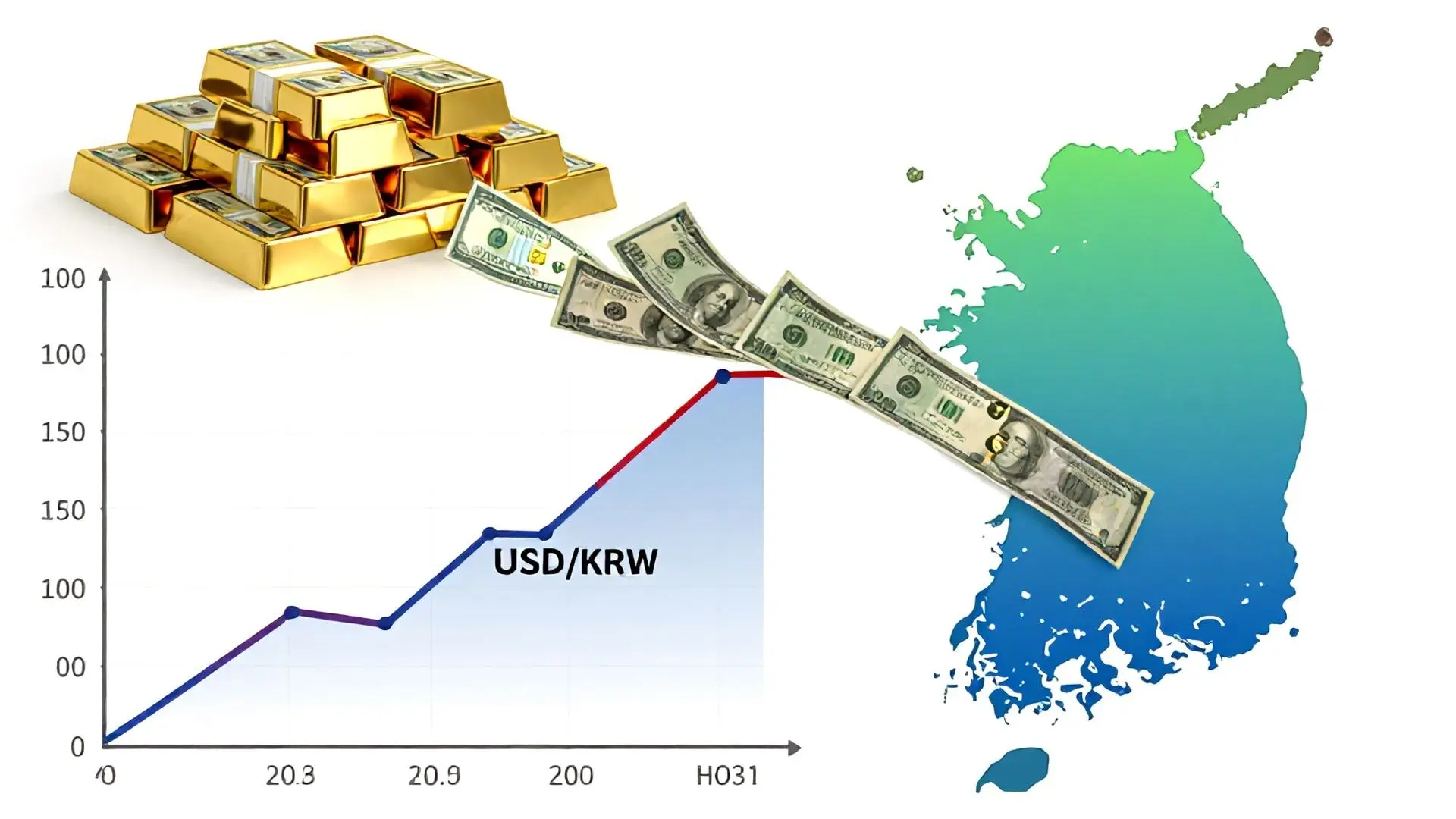 한국을 떠나는 거대한 자본, 치솟는 환율과 줄어드는 비상금