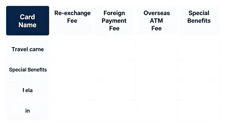 4. 주요 트래블 카드 6종 비교 분석