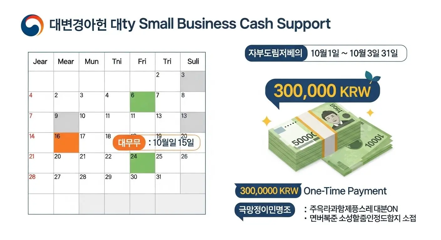 대전시 소상공인 경영 회복 지원금 핵심 정리