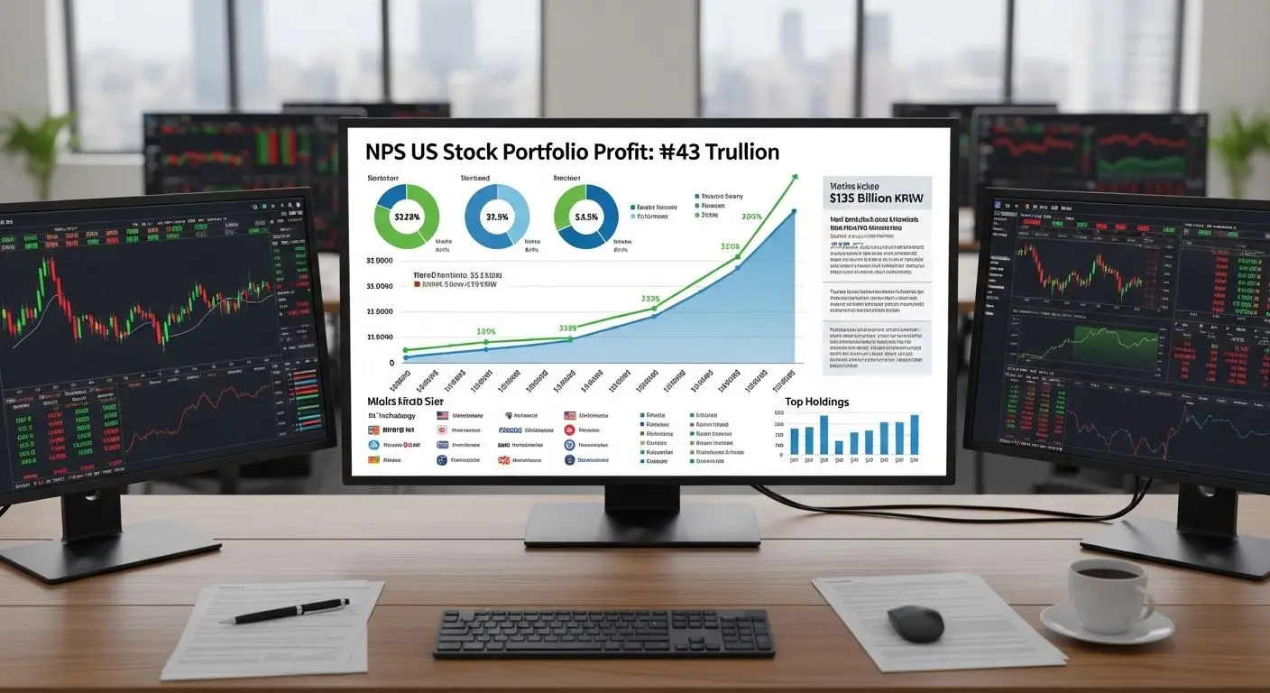 국민연금, 미국 주식으로만 43조원 평가이익 기록