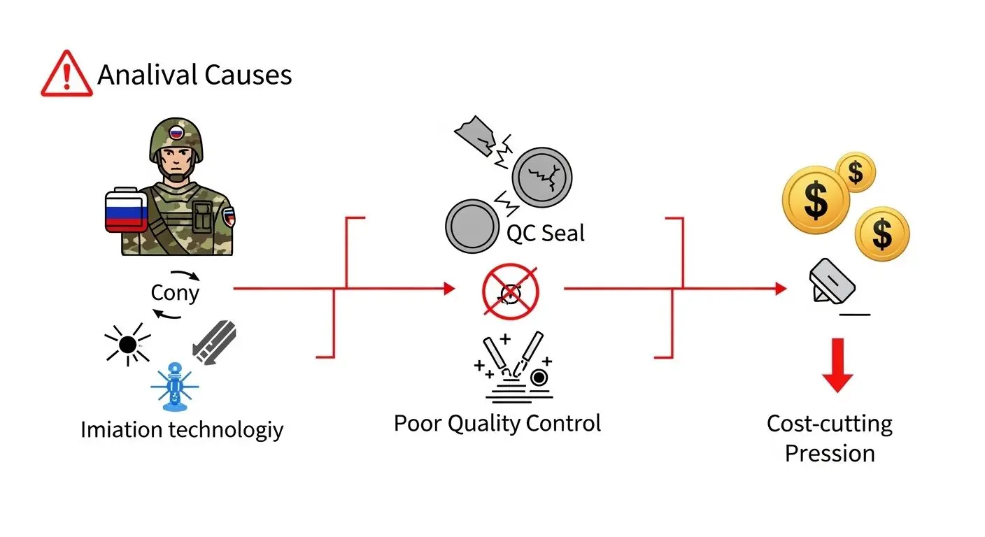 품질 문제의 근본 원인, 기술 모방과 품질 관리의 한계