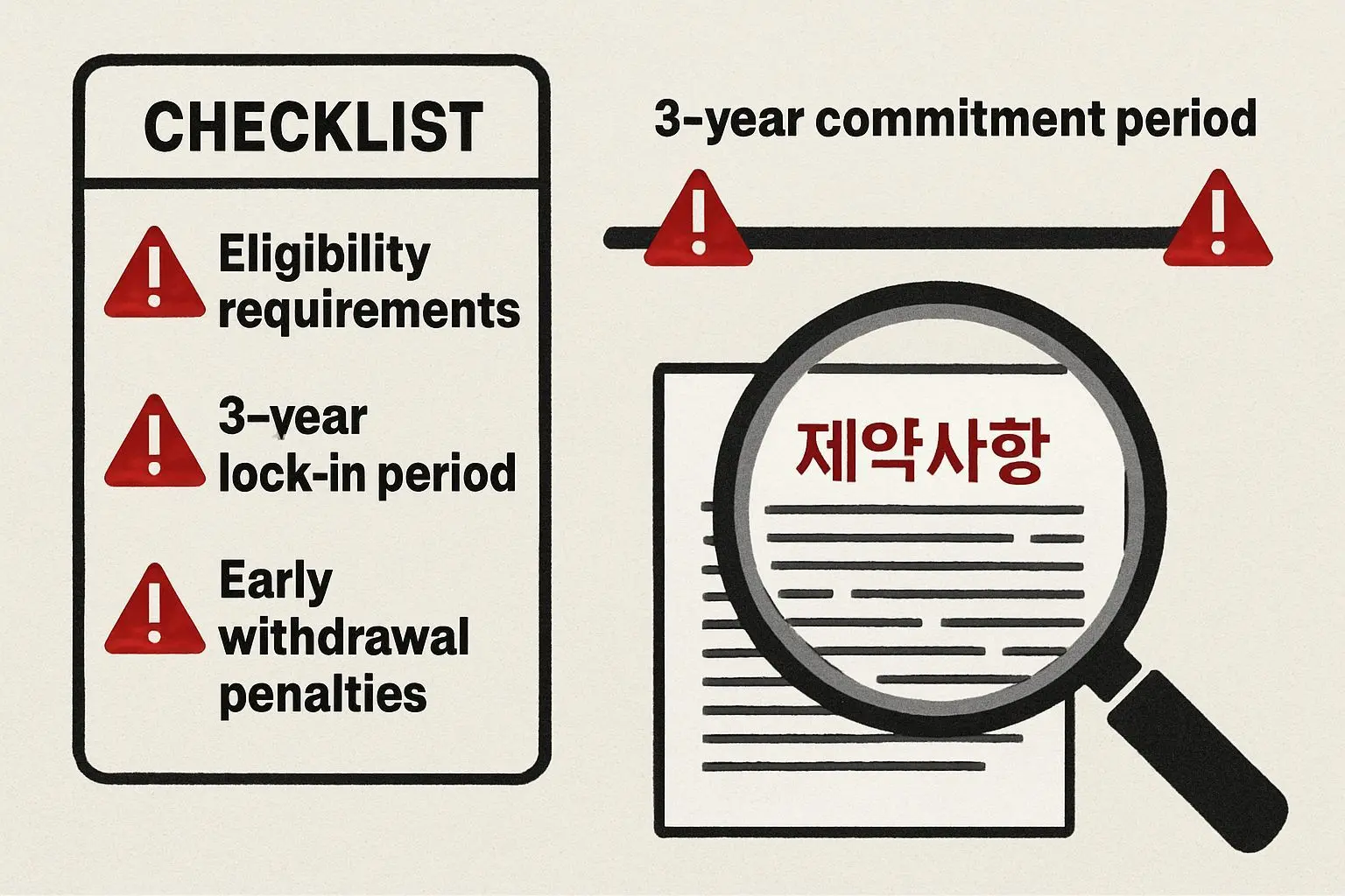 반드시 확인해야 할 자격 요건과 중도해지 위험