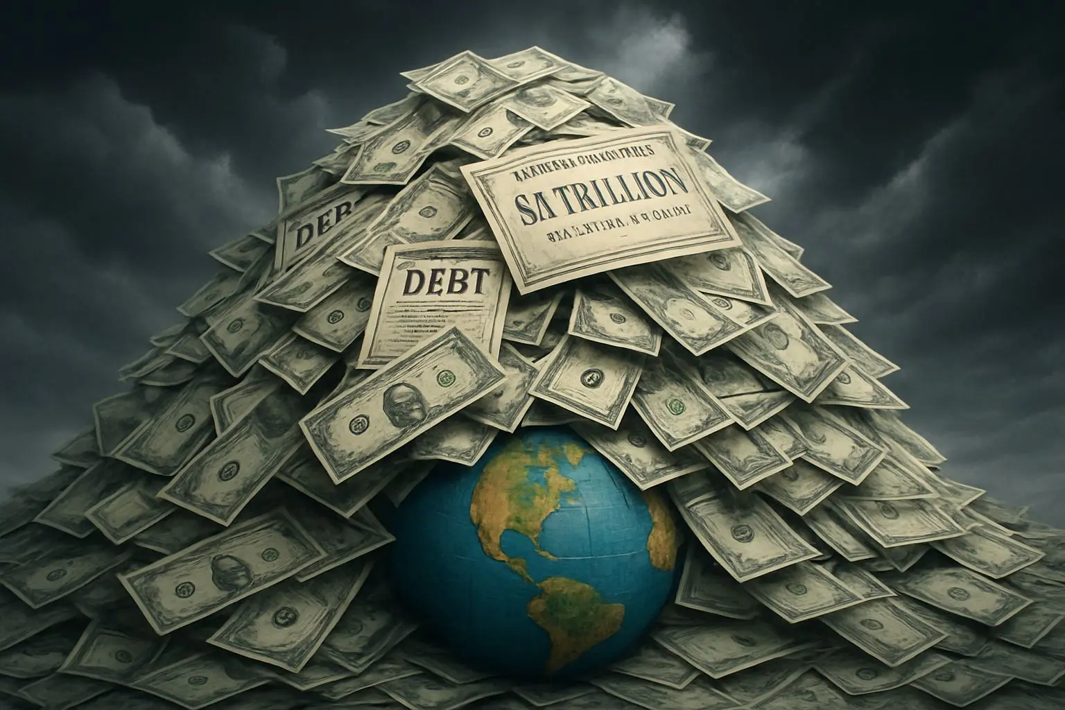 신호 2: 세계 경제를 짓누르는 부채 산, 미국 재정의 위험한 궤적
