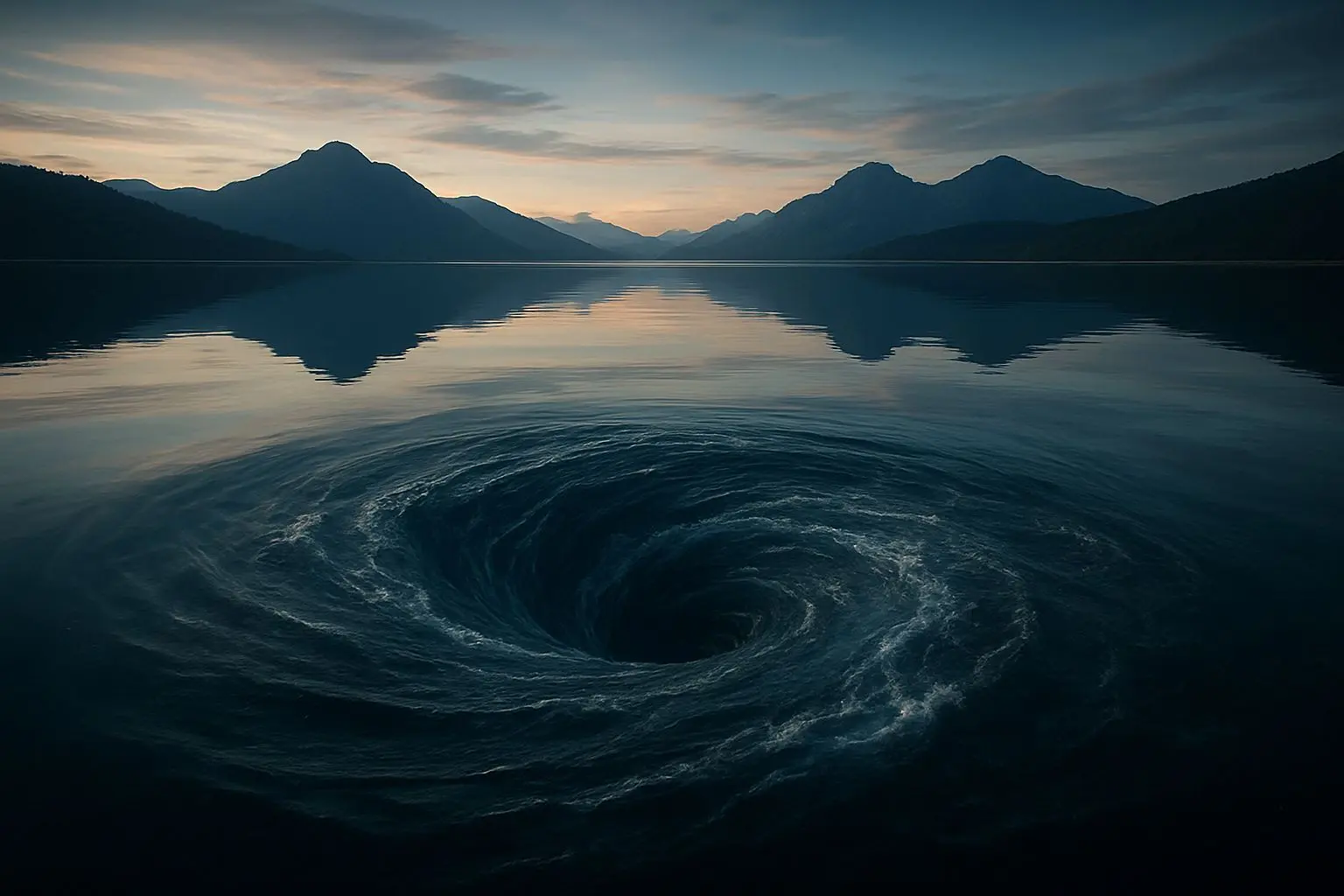평온한 호수처럼 보이지만, 그 아래는 소용돌이
