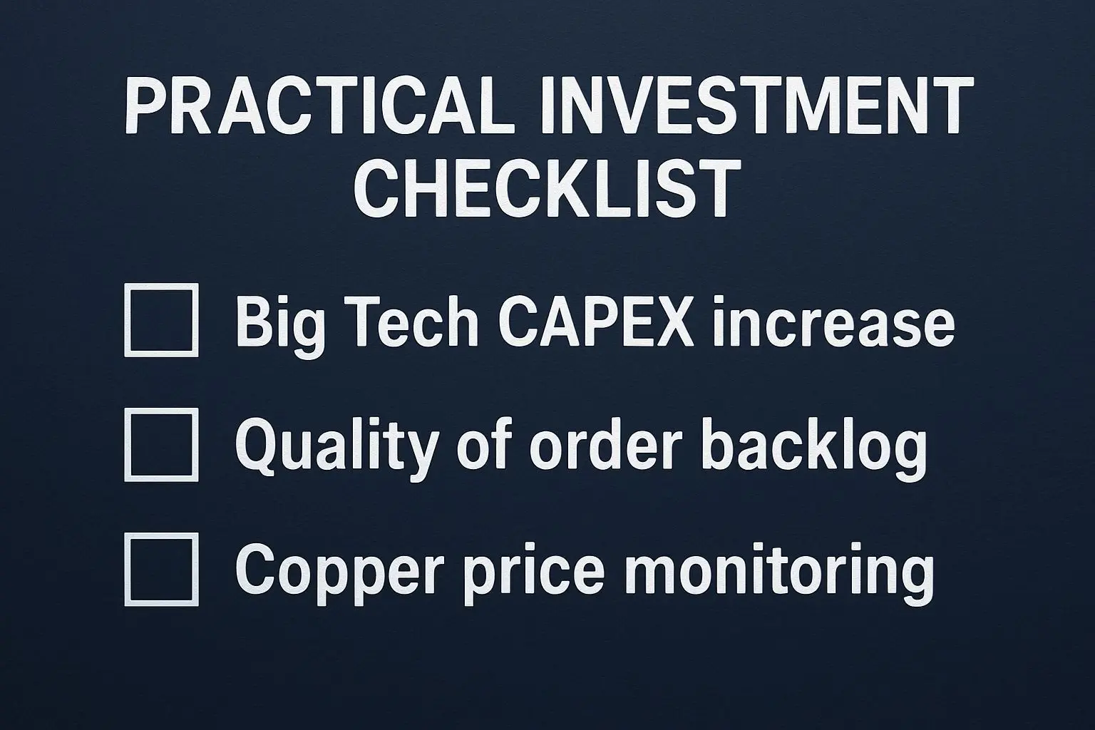 실전 투자 체크리스트 3가지