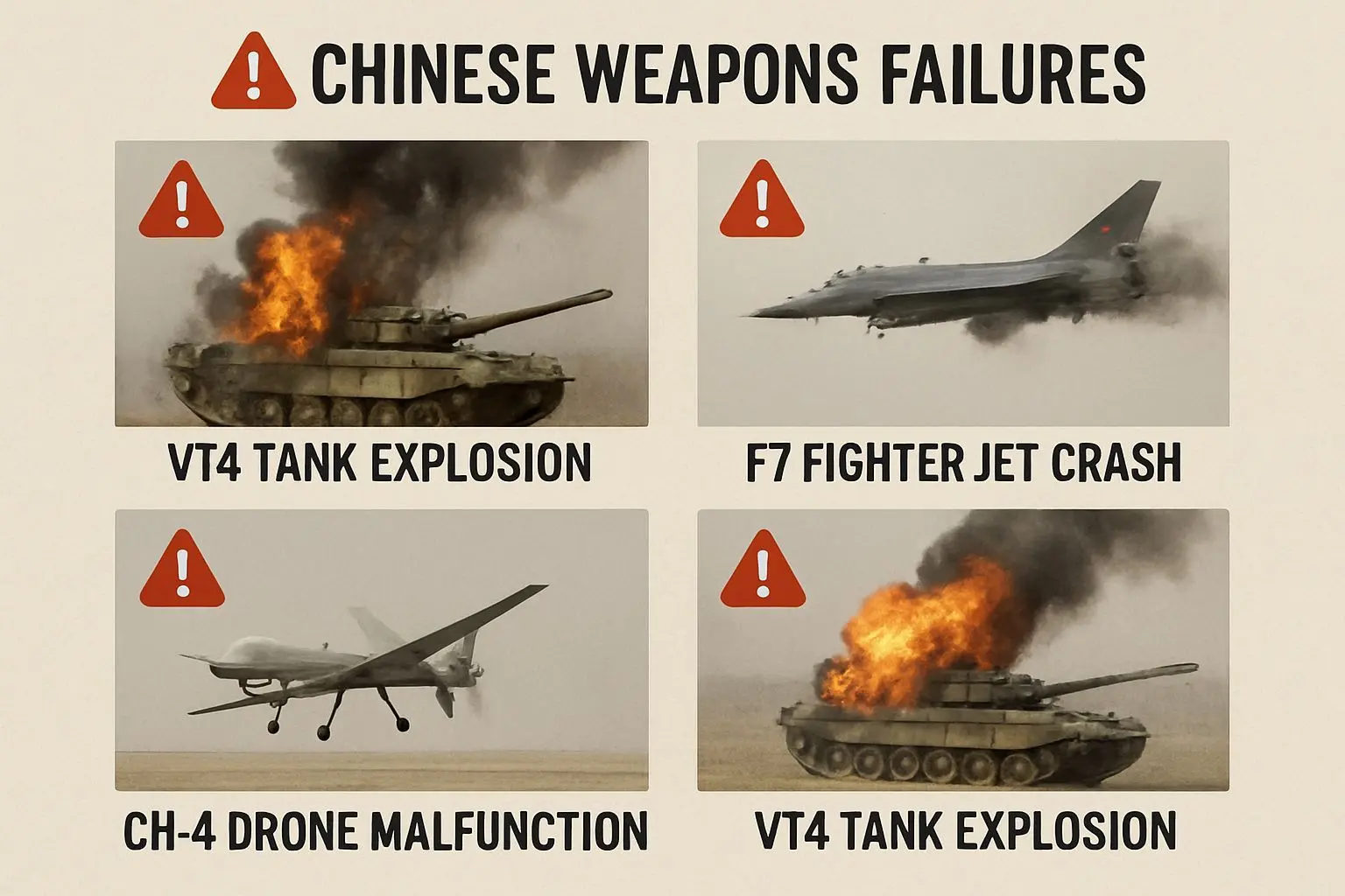 단순한 사고가 아닌 시스템적 문제: 중국 무기 품질의 실태