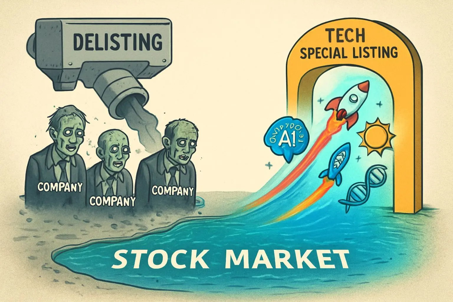 시장의 대환장: 좀비 퇴출과 신산업 유입의 동시 진행