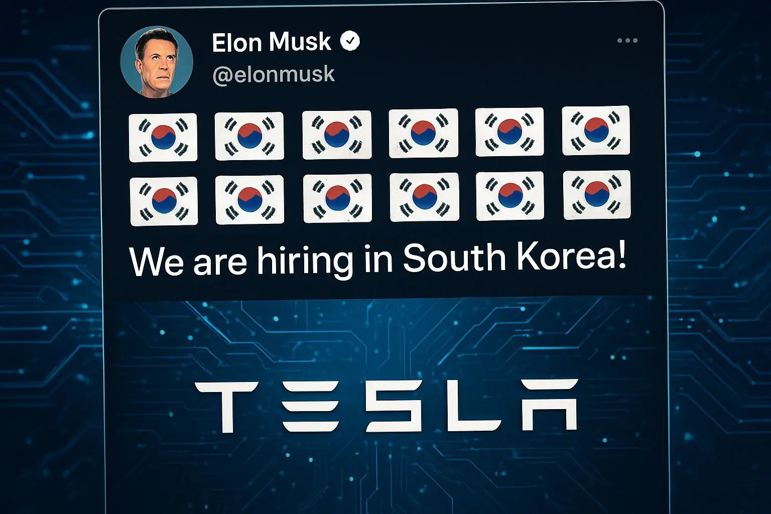 머스크의 태극기 16개, 단순한 채용 공고가 아닌 미래 신호탄
