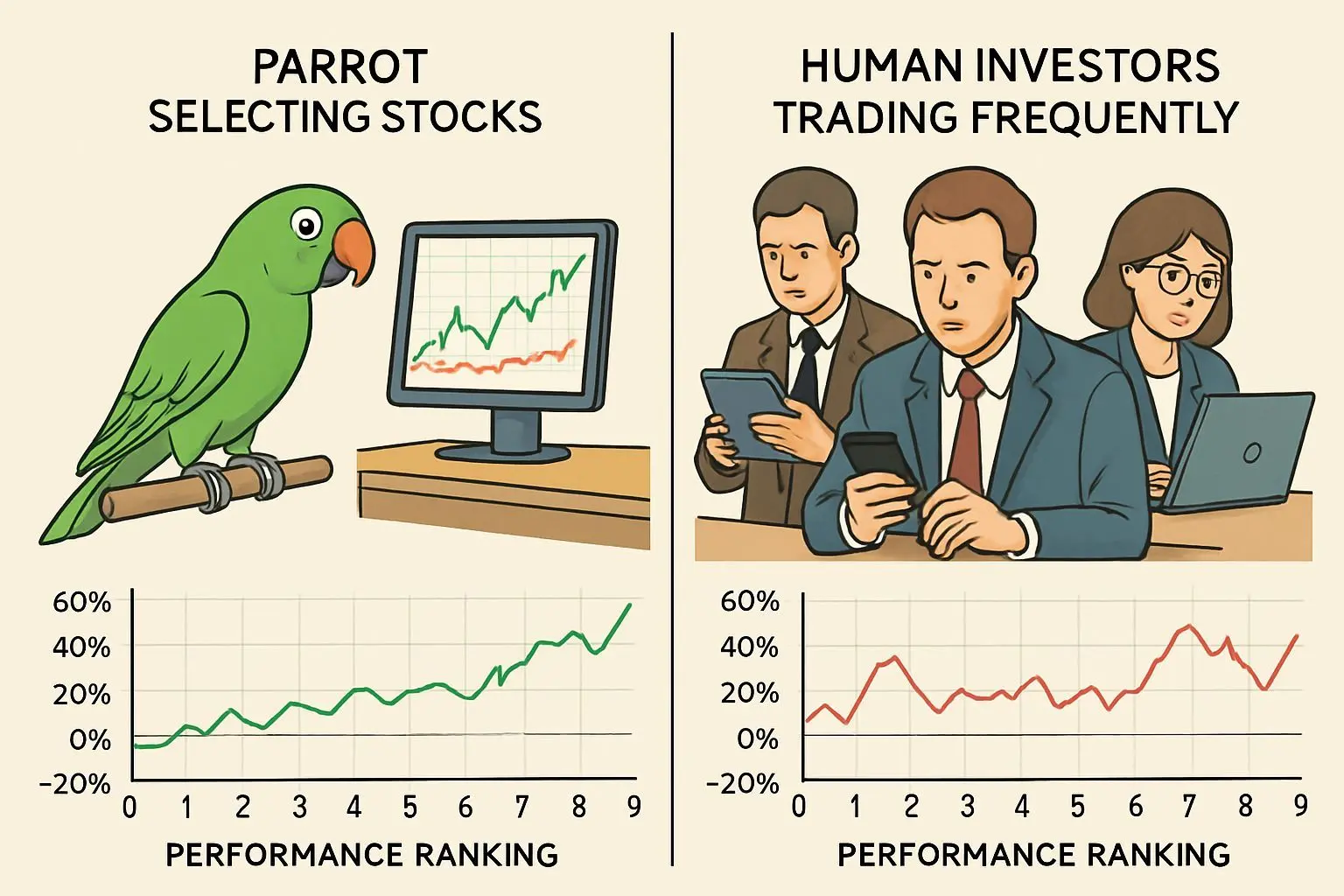 한국에서의 반복된 실험: 앵무새부터 연기금까지