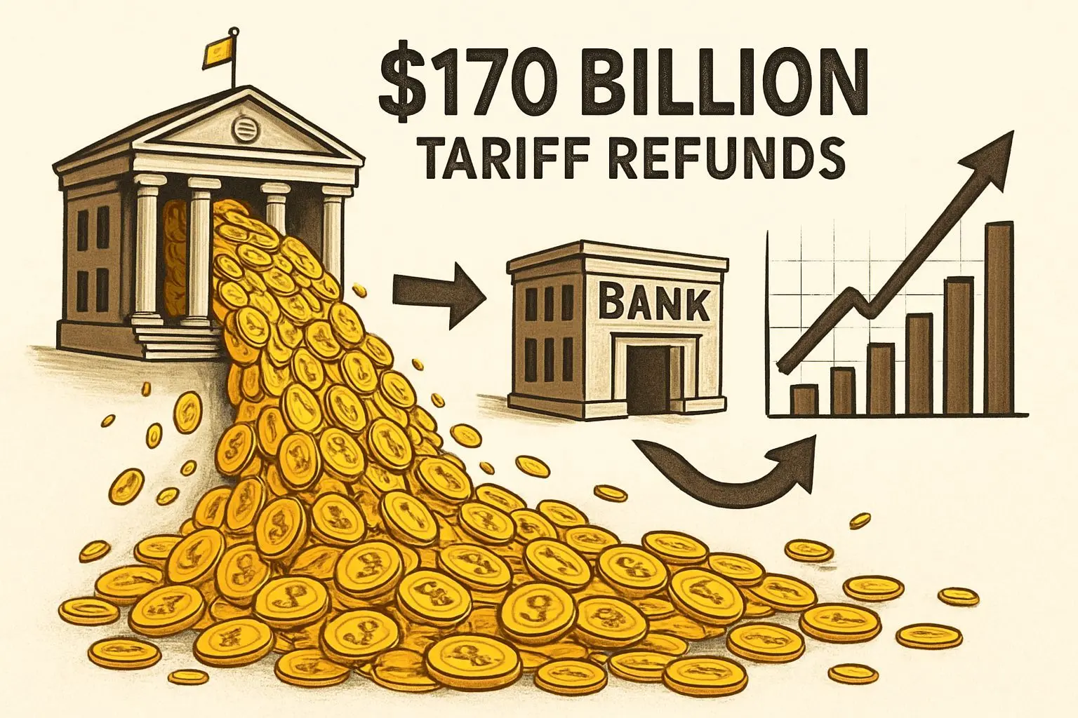 1700억 달러 환급: 시장을 뒤흔들 거대한 유동성 폭탄
