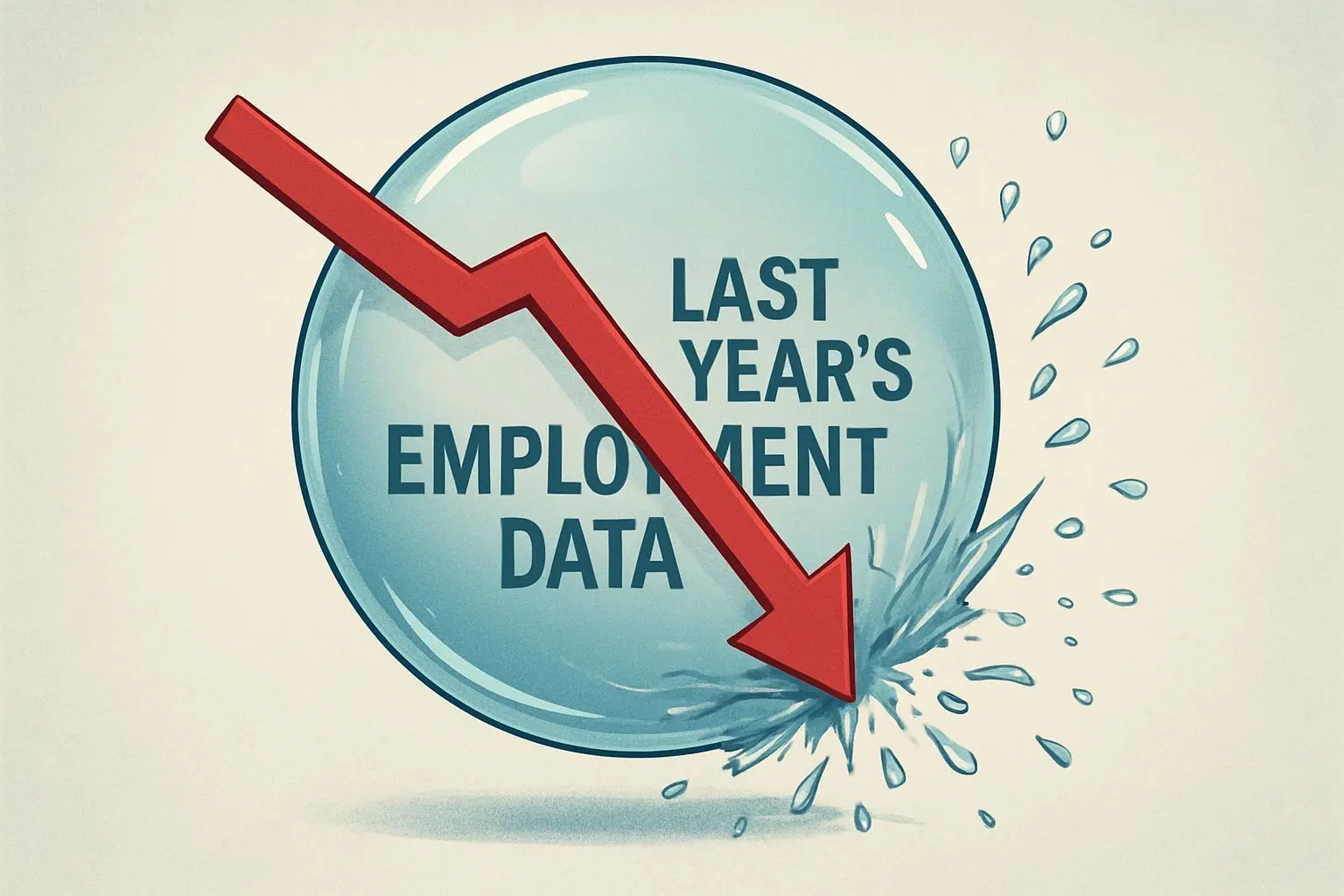 📉 작년 고용 데이터 수정의 충격적인 의미