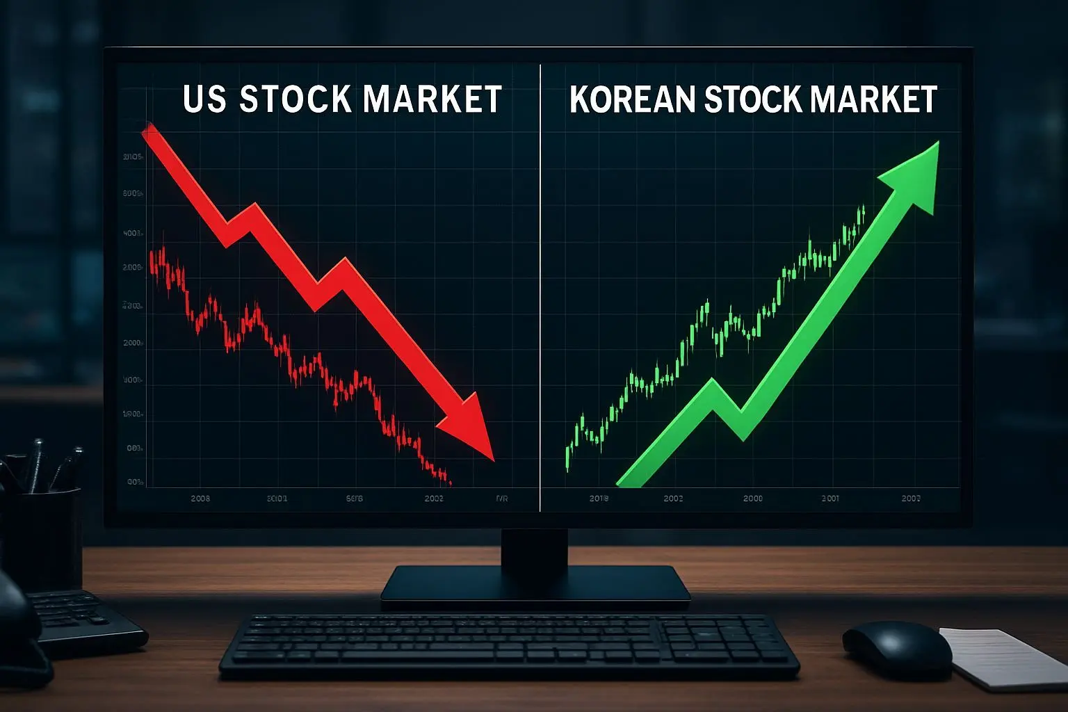 🔍 미국 주식 하락 한국 주식 상승, 왜 이런 현상이 발생할까?
