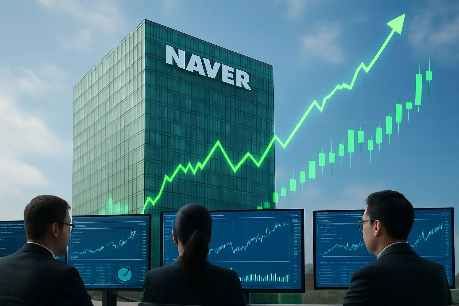 🔍 네이버, 외국인과 기관의 집중 매수로 새 주도주 부상
