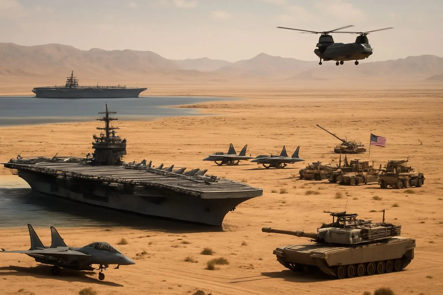 📈 미국의 군사력 집결과 전쟁 가능성