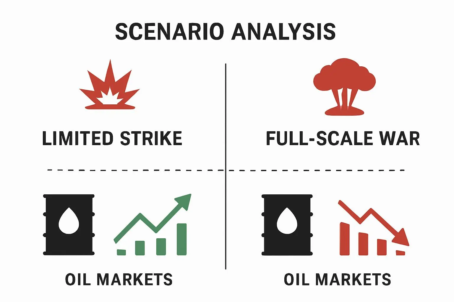 🔍 전쟁 시나리오별 경제적 영향 분석