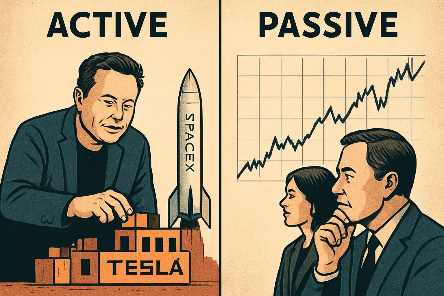 🔍 산업 창조자 vs 단순 투자자: 머스크의 차별화된 접근법