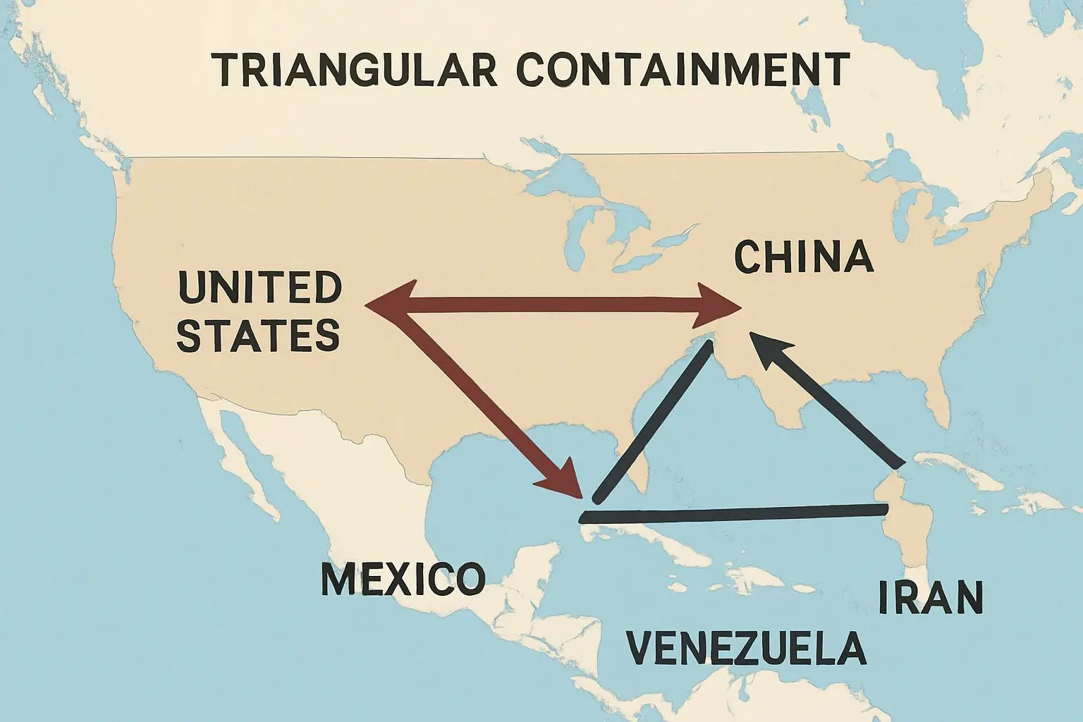 🔍 중국 삼각 포위망, 미국의 2026년 초 강경 행보