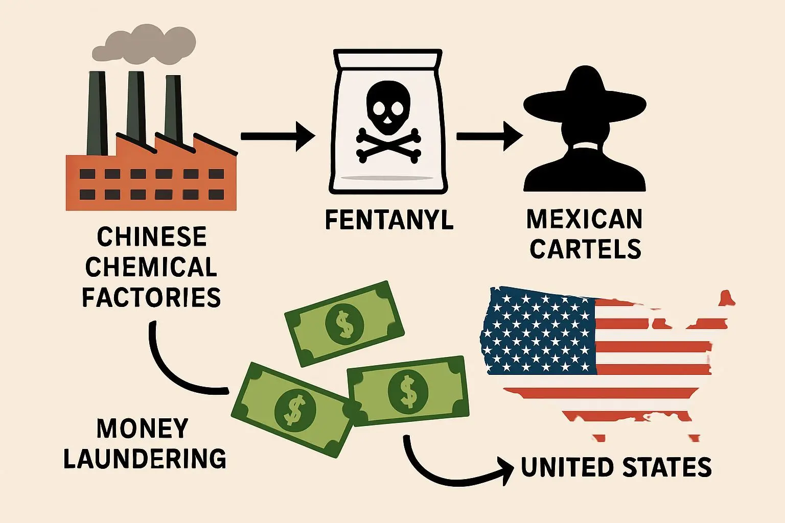 ⚙️ 멕시코: 마약 공급망과 중국의 우회 경로 차단