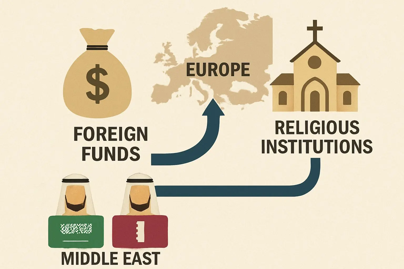 💰 해외 자금의 그림자: 종교 수출과 평행 사회 자금줄