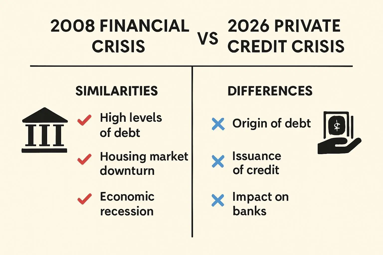 📊 2008년 금융위기 vs 사모신용 위기 비교