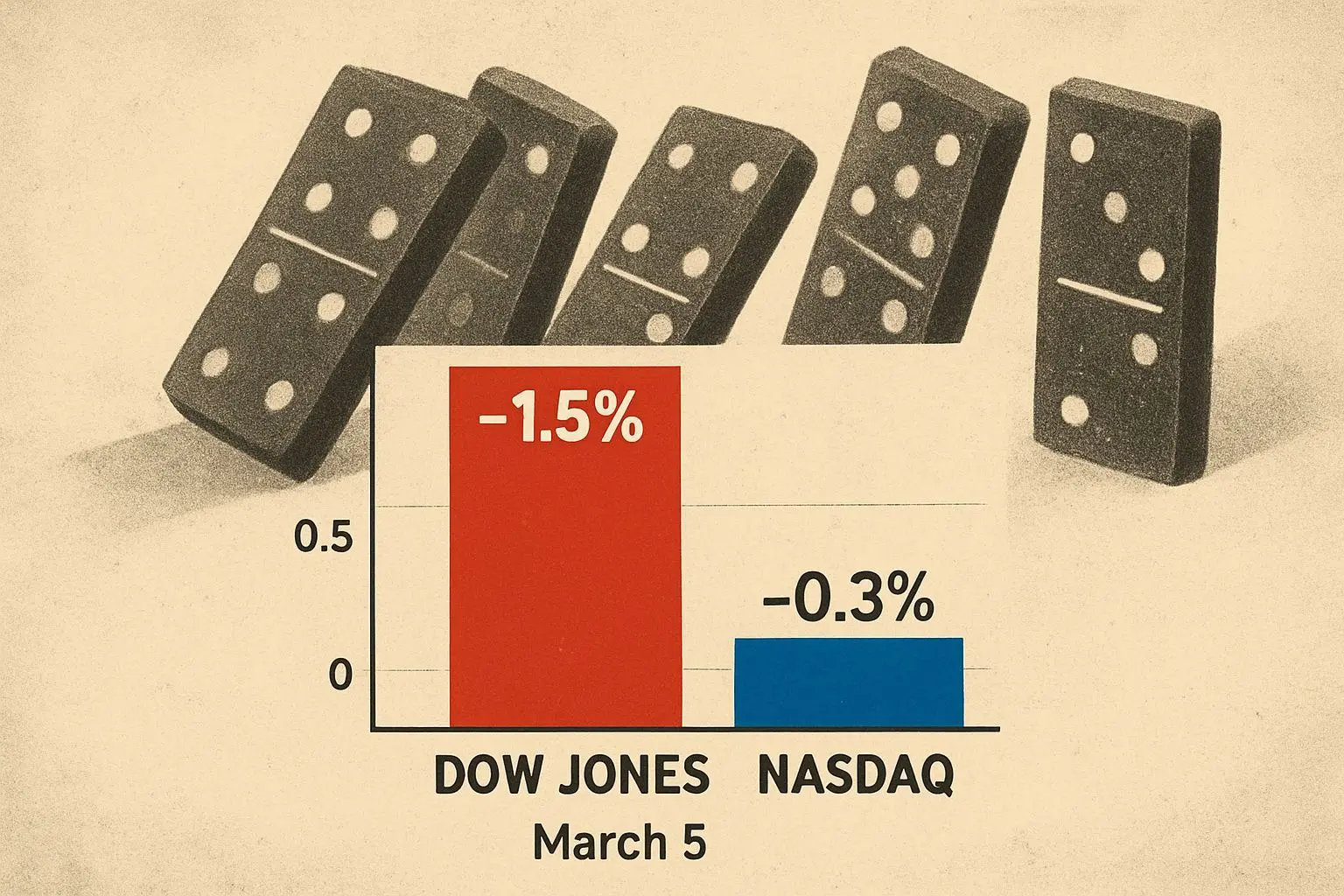 🔍 3월 5일 미 증시, 다우는 폭락 나스닥은 선방한 진짜 이유