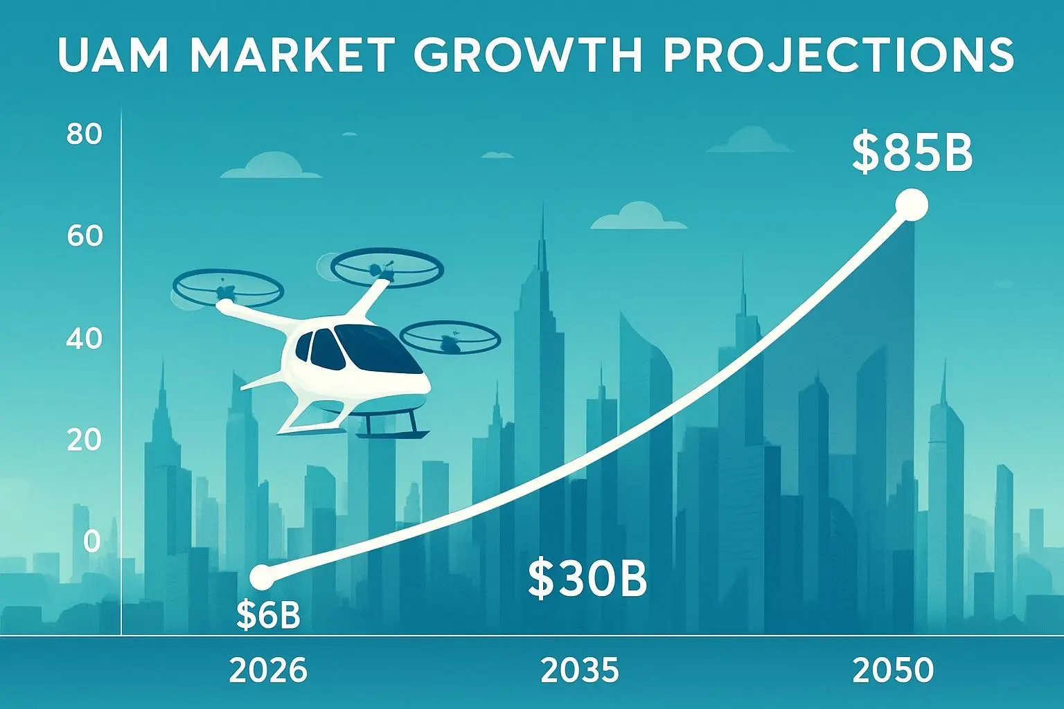 📈 UAM 시장의 거대한 성장 잠재력
