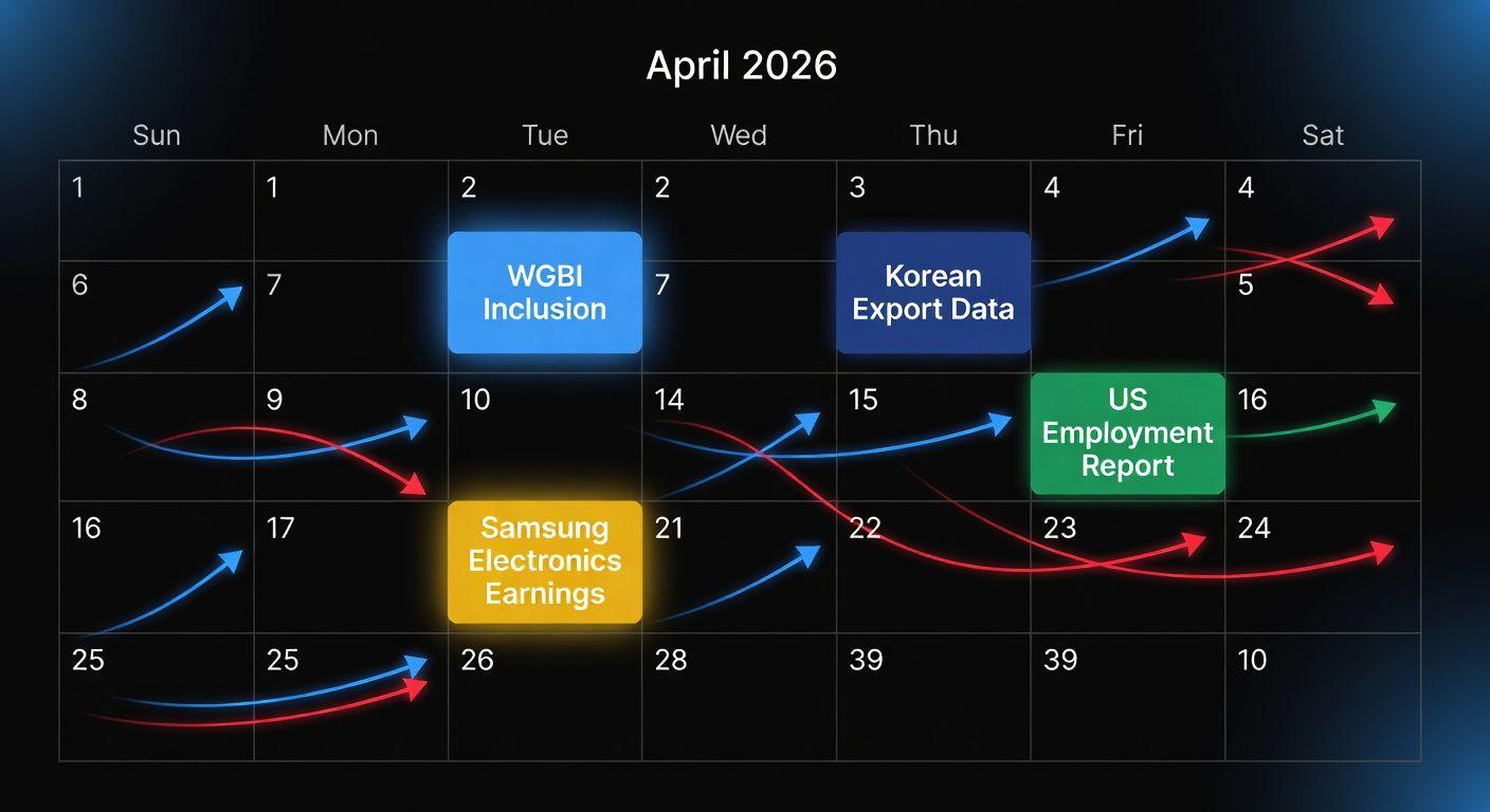 📅 4월 초반 핵심 이벤트: WGBI 편입부터 삼성전자 실적까지