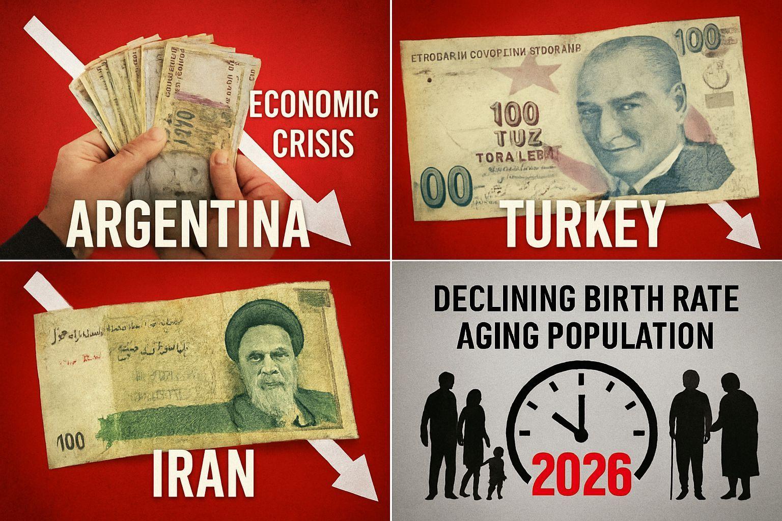 🔍 아르헨티나, 터키, 이란이 던지는 경고 & 인구 시한폭탄