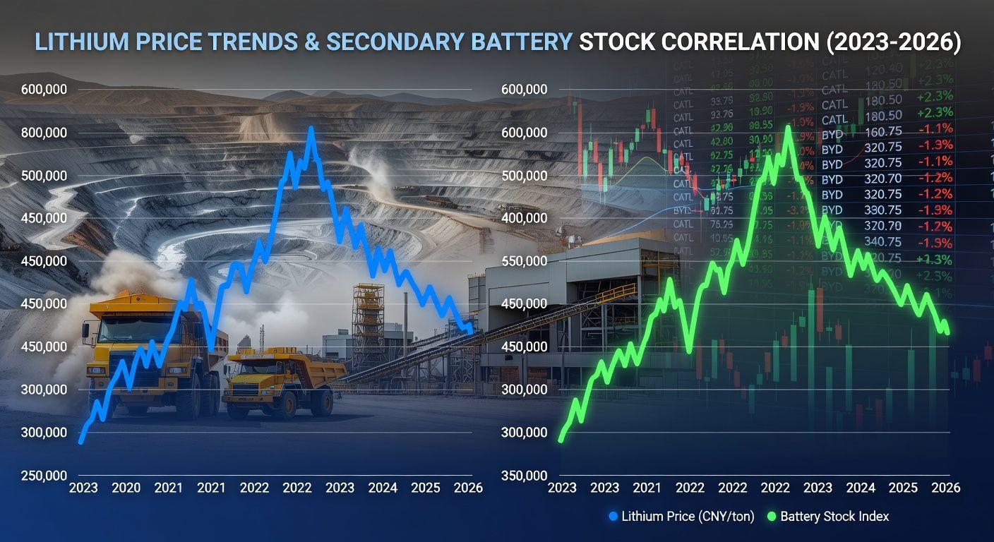 🔍 리튬 가격 연동성이 주는 투자 신호