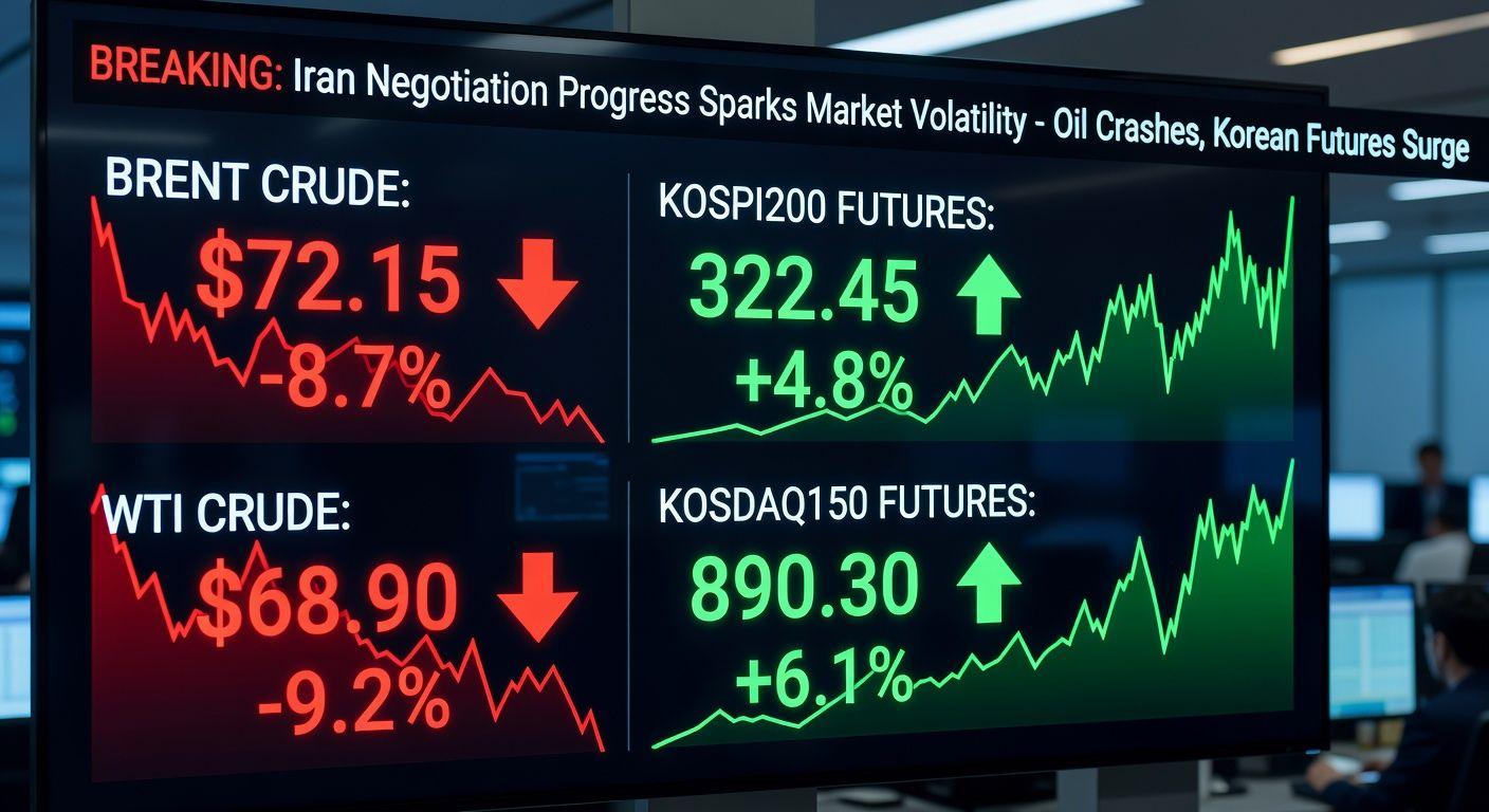 📈 트럼프 이란 협상 소식에 시장 즉각 반응, 한국 야간선물 폭등