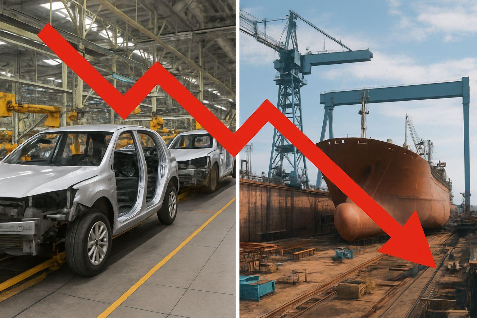 📉 자동차, 조선업 등 하청 의존 높은 산업의 하락세