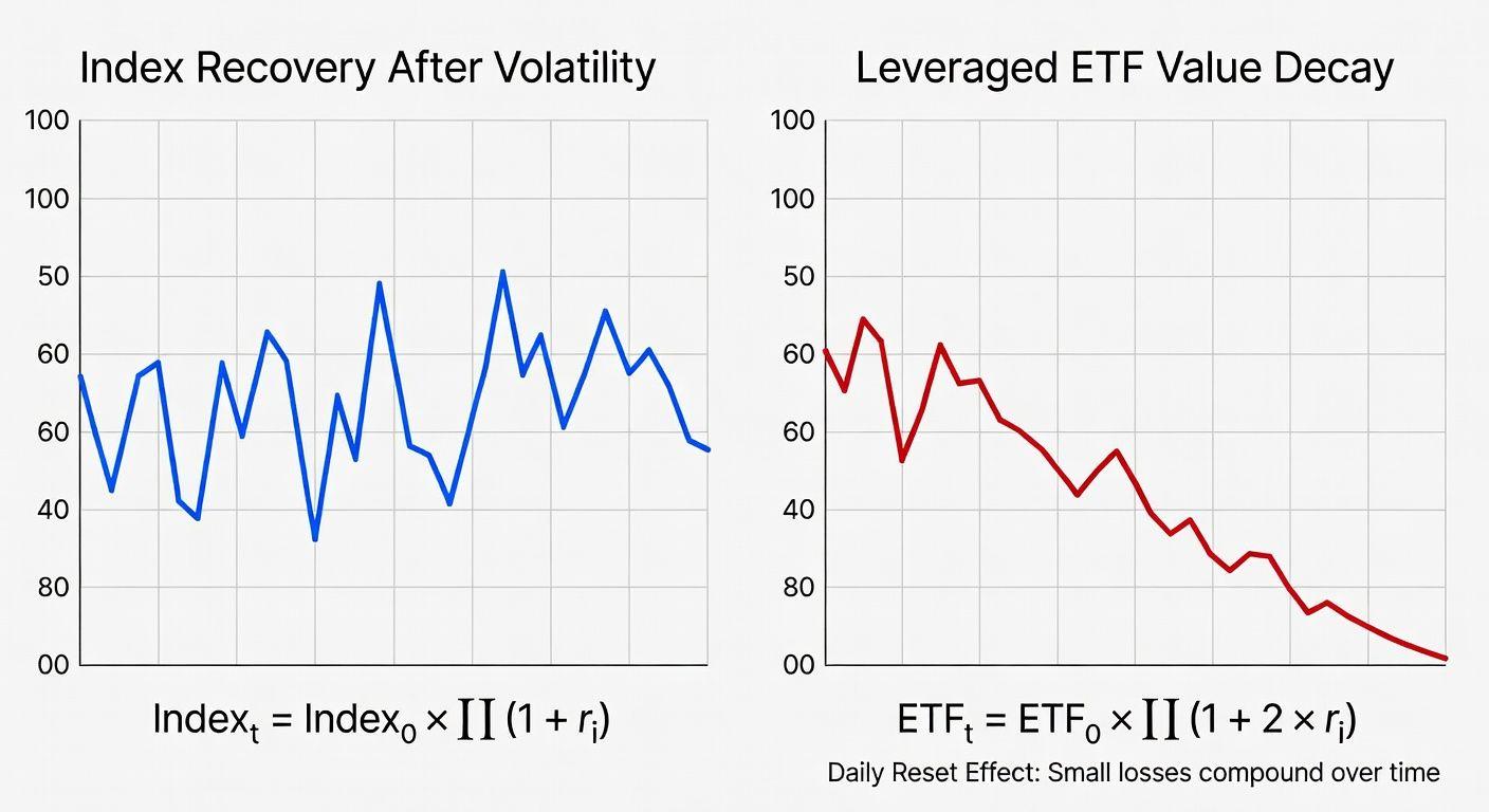 📊 레버리지의 수학적 함정: 지수는 제자리인데 돈은 증발한다
