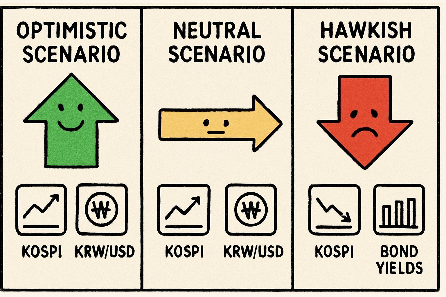📝 세 가지 시나리오와 한국 시장에 미칠 영향