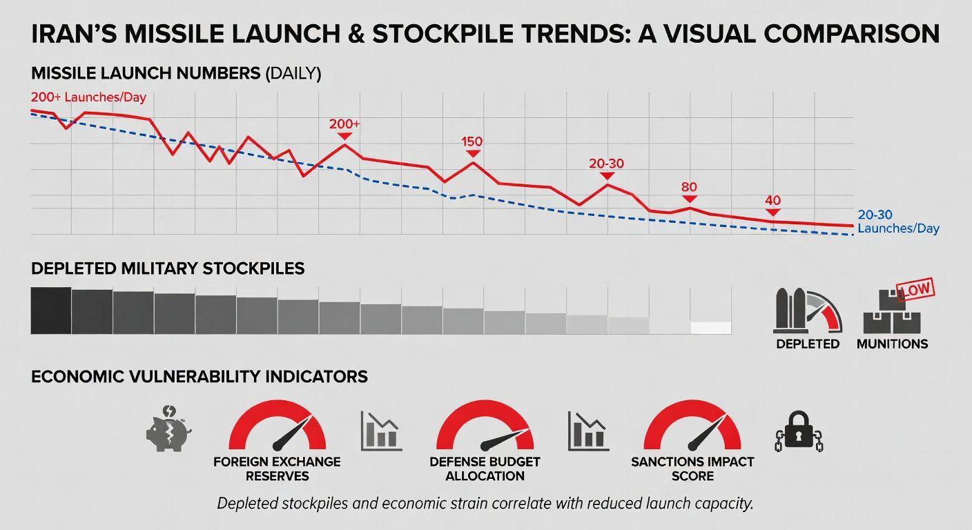 📉 이란의 군사 능력 고갈, 경제적 취약성 가속화