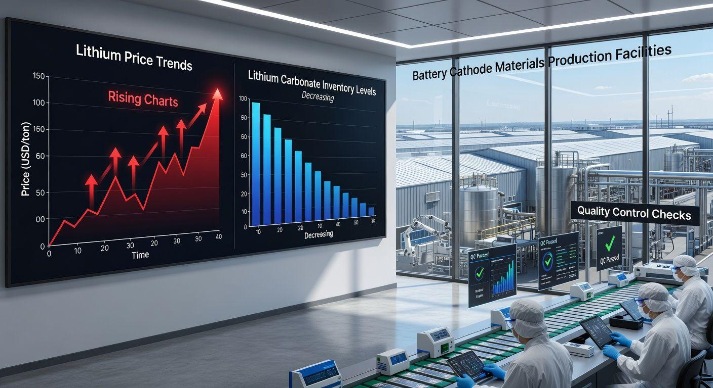 💰 리튬 가격 상승과 양극재 업체의 호재