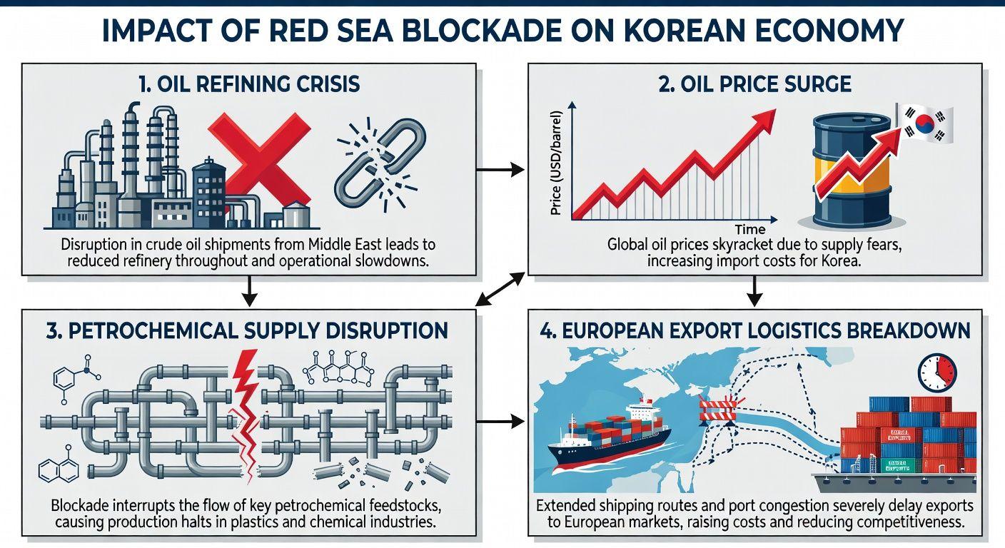 📈 홍해 봉쇄가 한국 경제에 미치는 4가지 구체적 충격