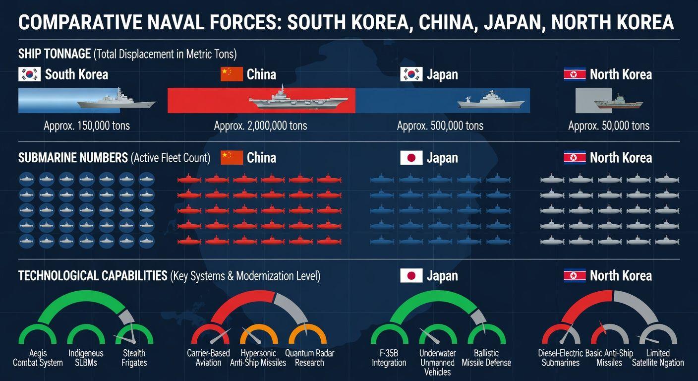 🔍 한국과 주변국의 해군력 비교 분석