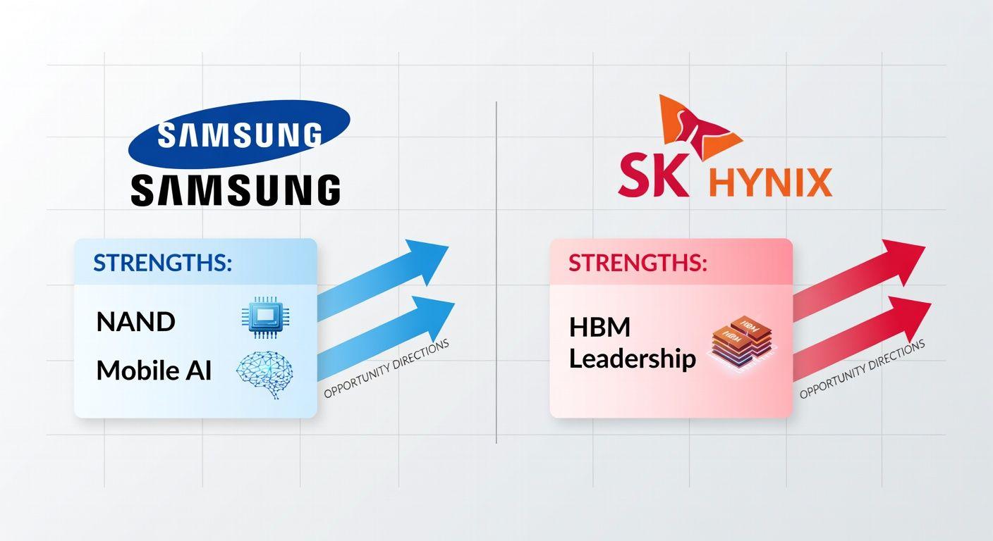 ⚙️ 삼성전자 vs SK하이닉스, 각각의 기회와 위험