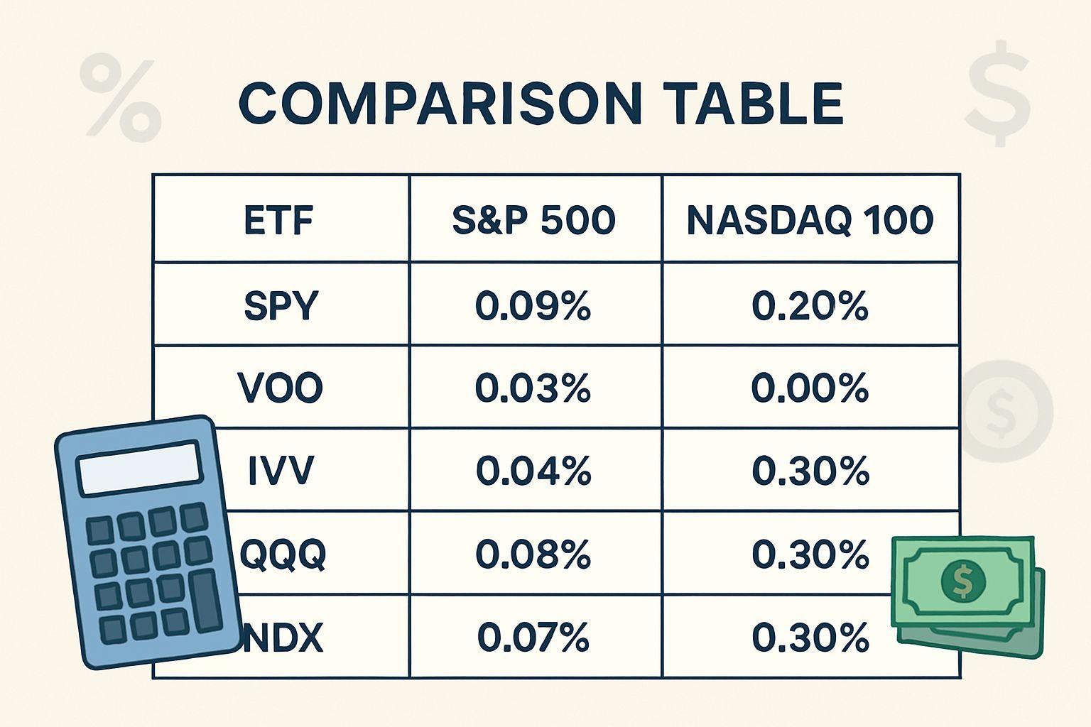💰 실제 ETF 상품과 수수료 비교 분석