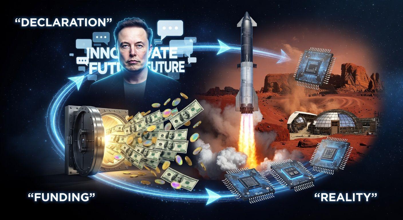 💡 머스크의 사업 철학: 선언이 현실을 만드는 선순환