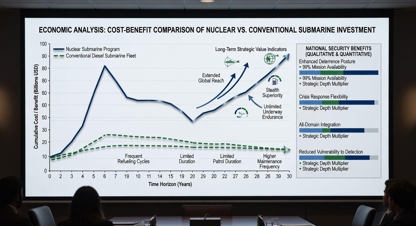 💰 핵추진 잠수함의 경제적 타당성과 국가 이익