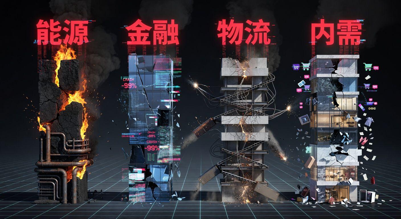 📈 4중 충격: 에너지, 금융, 물류, 내수 동시 위기