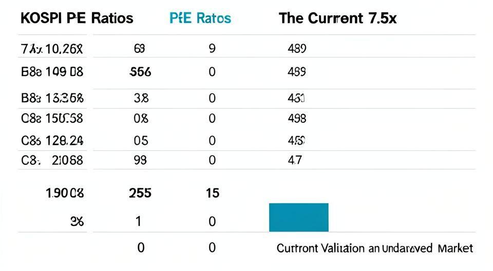 🔍 저평가된 코스피 선행 주가수익비율(PER) 7.5배