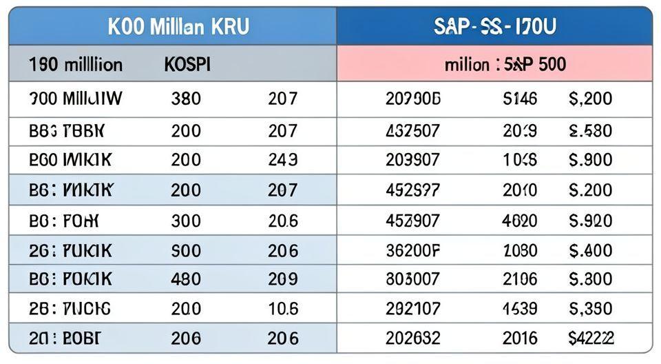 ⚖️ 코스피 vs S&P 500: 10년 장기 투자 비교표