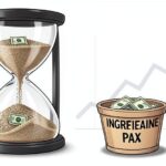 A detailed illustration of a large, clear hourglass where the sand represents money, flowing down into a basket labeled 'Inheritance Tax Paid'. In the background, a subtle graph showing an upward trend of a stock, symbolizing stability after the tax burden. The overall mood is one of resolution and future potential, professional and clear.