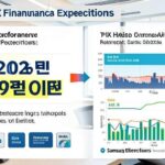 A detailed infographic showing SK Hynix financial performance expectations for Q1 2026 with 40 trillion won highlighted, comparing with Samsung Electronics, in a professional financial analyst office setting with charts and data visualization