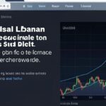 A digital news interface showing a headline about Israel-Lebanon ceasefire, with stock market charts in the background showing upward trends, set in 2026.
