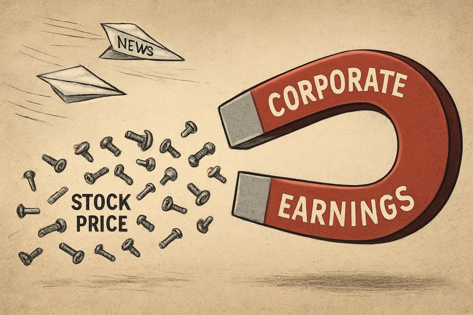 ⚙️ 주가: 뉴스가 아닌 '기업 이익의 중력'을 따른다