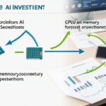 A professional infographic showing the transition from GPU-focused AI investment to CPU and memory-focused investment, with arrows moving between different semiconductor components, Morgan Stanley logo visible in the corner, data visualization elements, modern financial analyst desk with reports and charts.